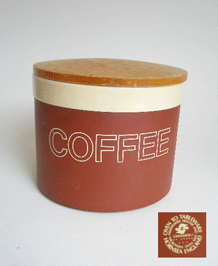 HORNSEA CINNAMON STORAGE JAR FOR COFFEE