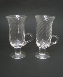 DARTINGTON RIPPLE IRISH COFFEE GLASSES FT83 DESIGNED BY FRANK THROWER