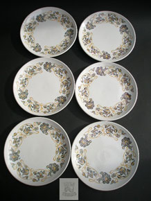 SET OF SIX POOLE 1970s 'DESERT SONG' 7 INCH PLATES