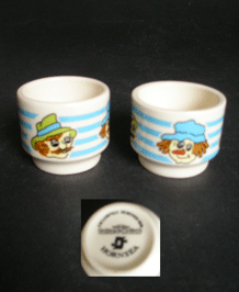 HORNSEA  TOFFEE AND MALLOW EGG CUPS X 2
