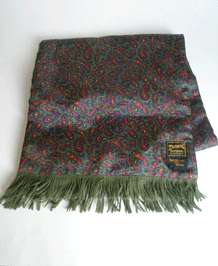 VINTAGE DUGGIE IMPERIAL GREEN PAISLEY SCARF