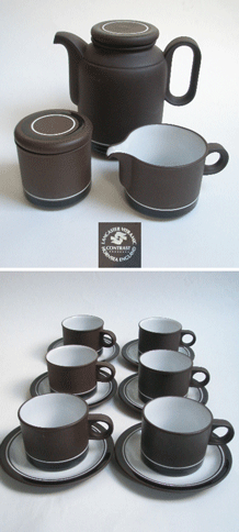  HORNSEA CONTRAST COFFEE SET DESIGNED BY QUEENSBERRY AND HUNT