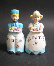 1950s DUTCH FRUIT-SELLERS SALT AND PEPPER