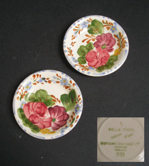 SIMPSONS SOLIAN WARE BELLE FIORE BUTTER PATS X2