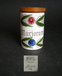 VINTAGE RORSTRAND SWEDEN DALOM MARJORAM SPICE JAR DESIGNED BY MARIANNE WESTMAN