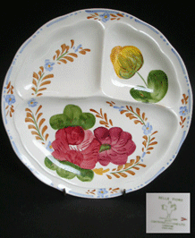 VINTAGE BELLE FIORE SIMPSONS DIVIDED PLATE