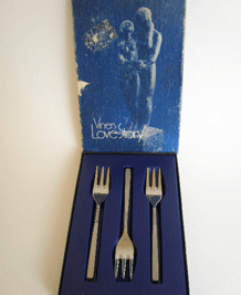                         VINERS LOVE STORY PASTRY FORKS X6 