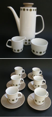  J&G MEAKIN COFFEE SET IN ALLEGRO DESIGN BY TOM ARNOLD