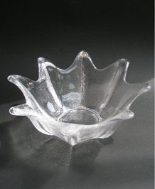    DARTINGTON GLASS 'ETOILE' BOWL ( FT322/1) DESIGNED BY FRANK THROWER 1983